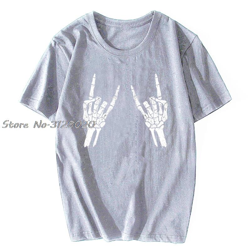 Funny T Shirt Unisex Novelty Unisex Tshirt Halloween Skeleton Rocker Graphic Tshirt Unisex Cotton Tshirt Tees Tops Streetwear Harajuku