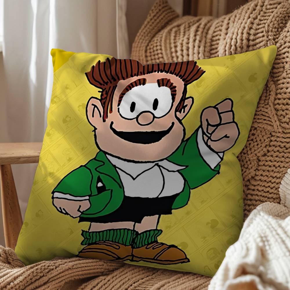 cartoon Manolito Art Mafalda Felipe Pillow Case Antidustmite Pillowcase Invisible zipper silky short plush Sofa cushion cover