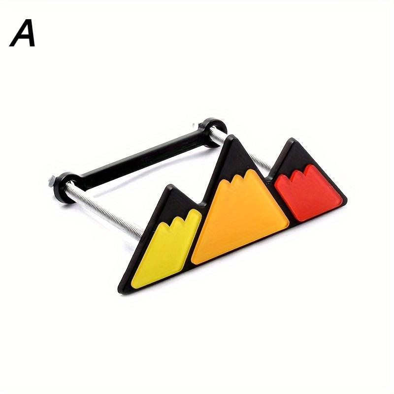 

[3-Color Car Emblem] 3-Color Acrylic Grille Badge Emblem - Car Truck Decoration Accessory A