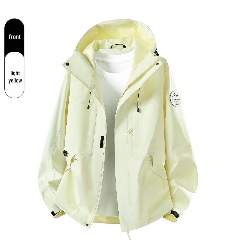 Spring/Autumn Outdoor Couple's Windbreaker – Windproof, Waterproof, Durable, Hooded Jacket for Men & Women