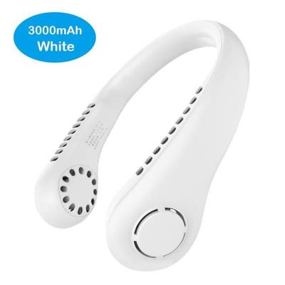 Portable Fan - White - 3000mAh - USB Rechargeable - Silent - Foldable
