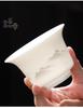 Sheep Fat Jade Porcelain Rotating Gaiwan High-End Ceramic Gongfu Tea Set