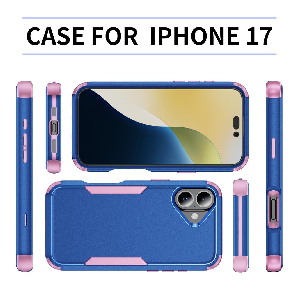 For iPhone 17 Case 3 in 1 Shockproof TPU PC Phone Cover