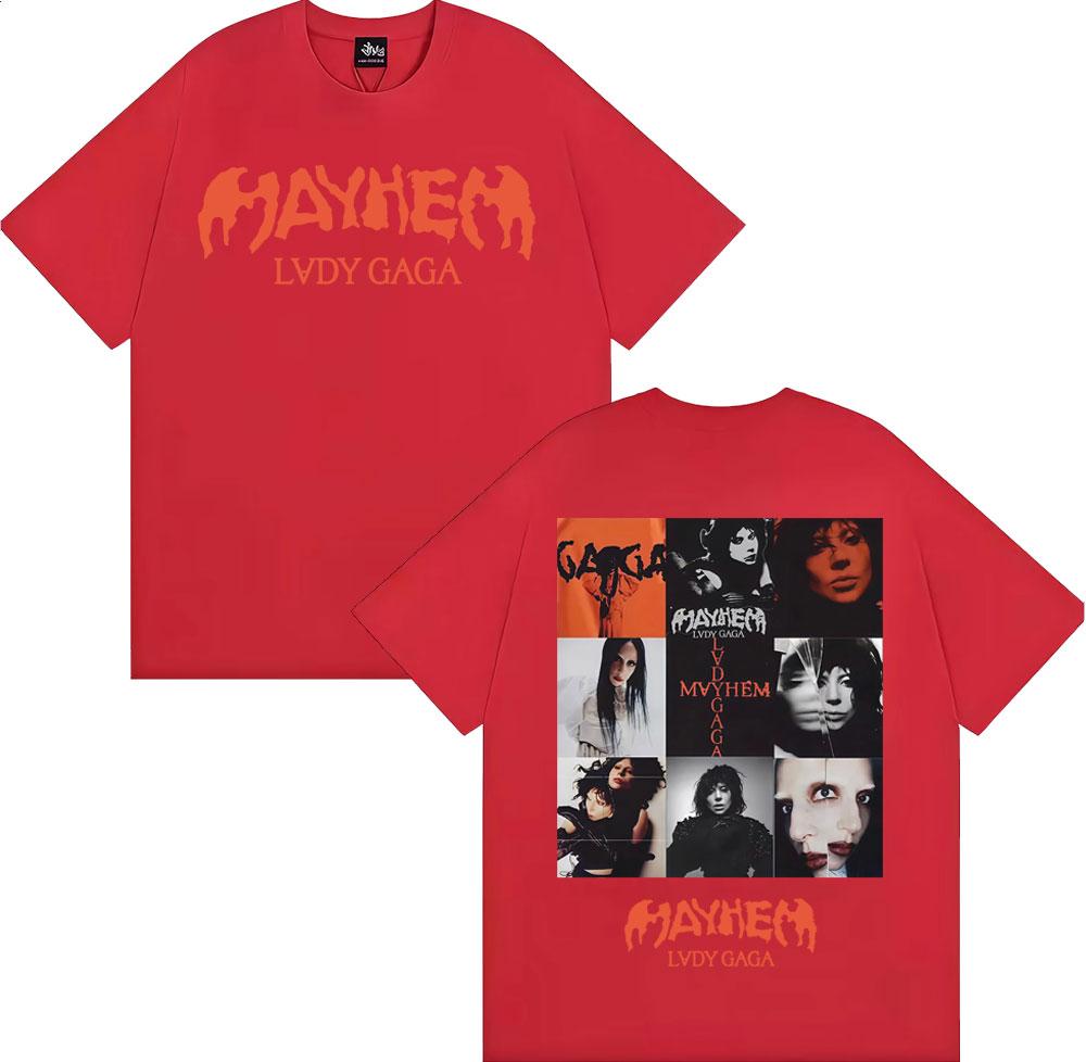 

Lady Gaga Mayhem New Album 2025 Tour Tshirts Unisex Women Fashion Aesthetics T Shirt Casual Cotton Short Sleeve Tshirt Streetwear S