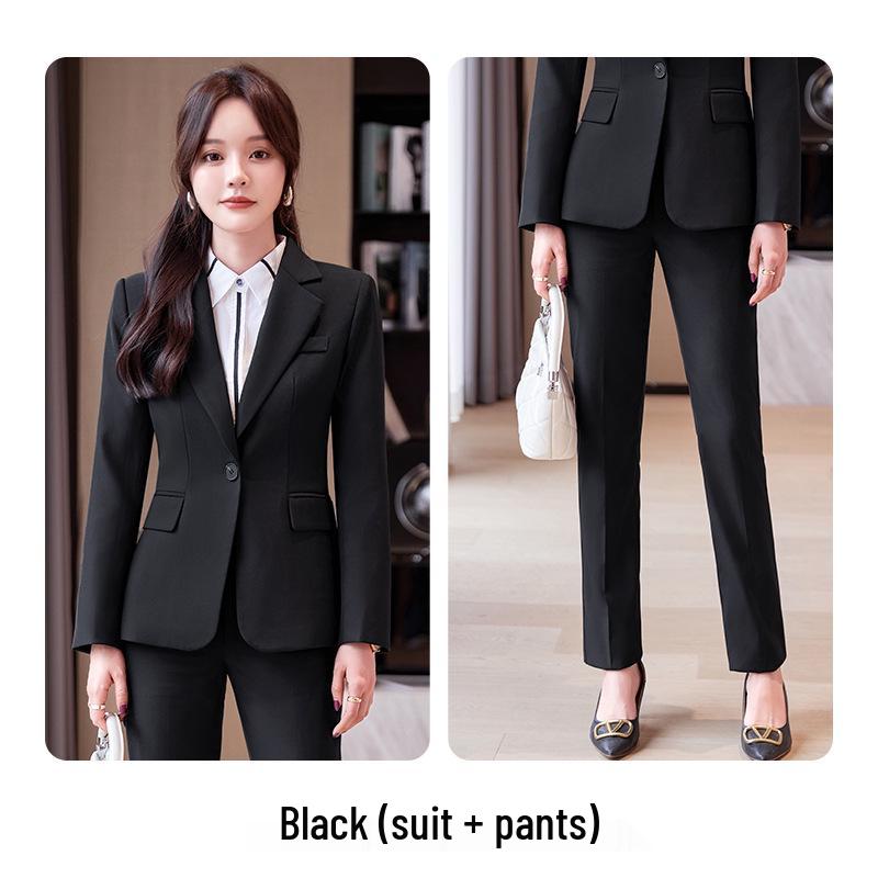 Zihong Women's High-End Career Suit - Spring/Autumn Temperament Style for College Interviews & Formal Wear