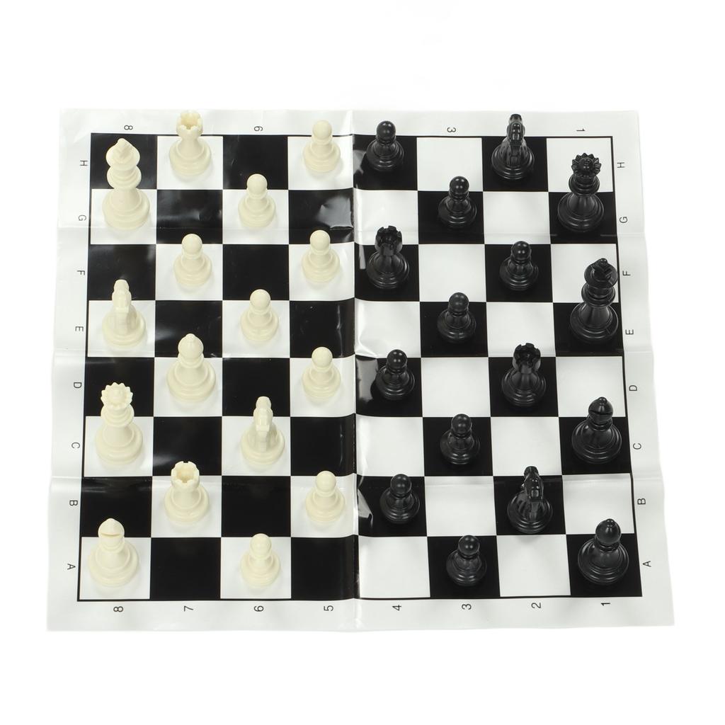 International Plastic Chess Set With 25CM Plastic Film Chessboard PS International Chess for Adults