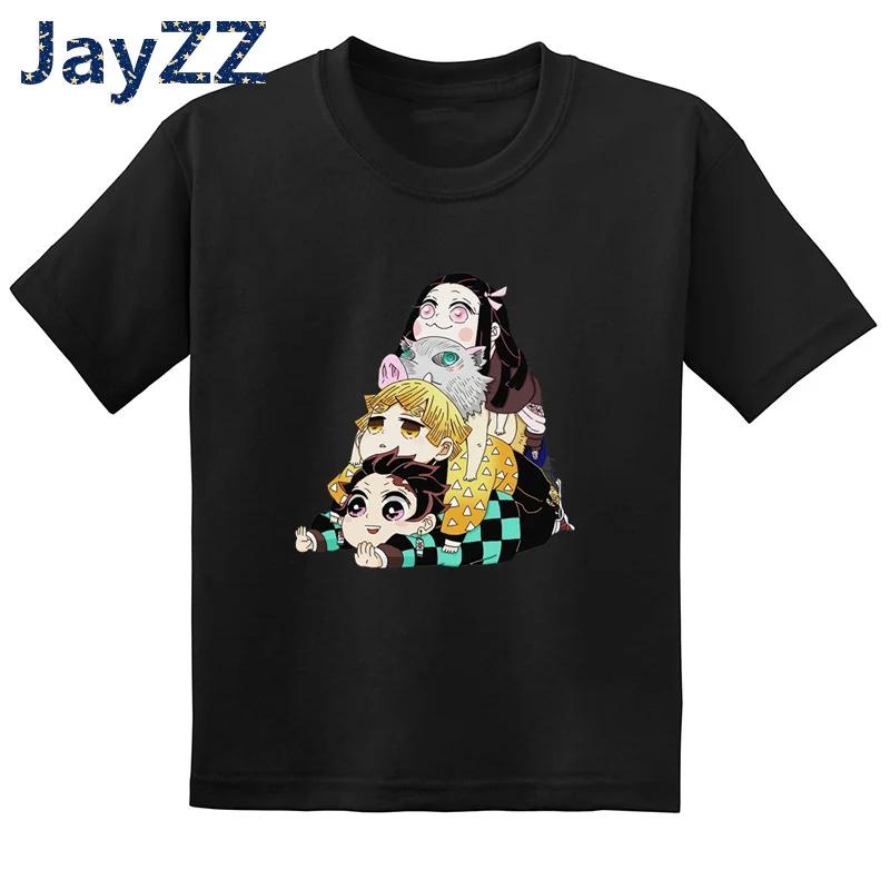 Children's Demon Slayer Anime Cartoon T-Shirt Fun Kids' Clothing Baby Boys and Girls Summer Fashion T-Shirt