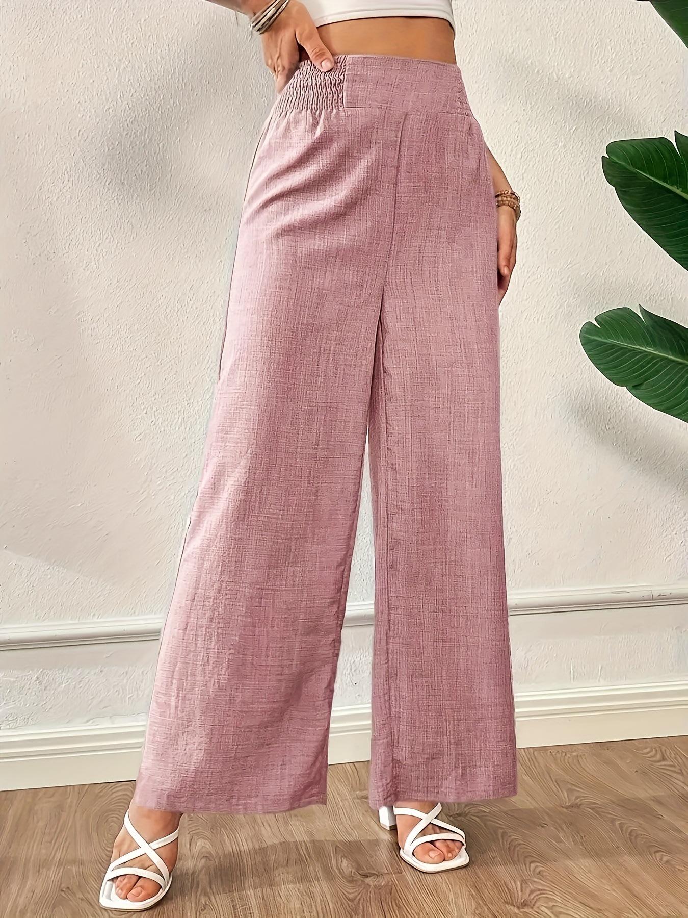 2025 Cross-Border Spring/Summer Women s High-Waisted Slimming Wide-Leg Pants S