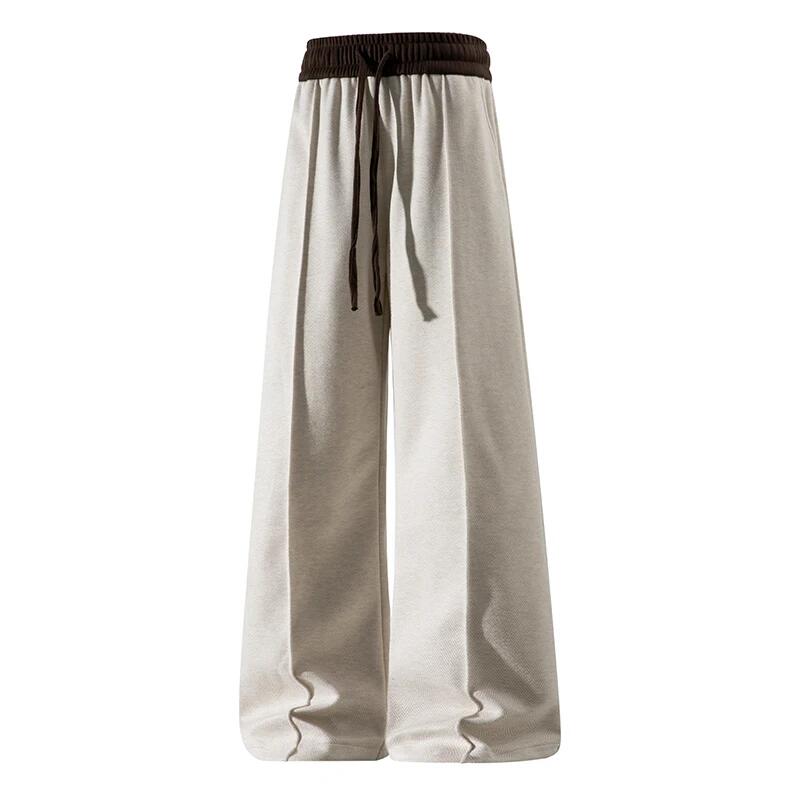 Men Khaki Pants 2025 Autumn Baggy Harajuku Y2K Sweatpants Man Vintage Oversized Casual Track Pants Male Loose Straight Trousers