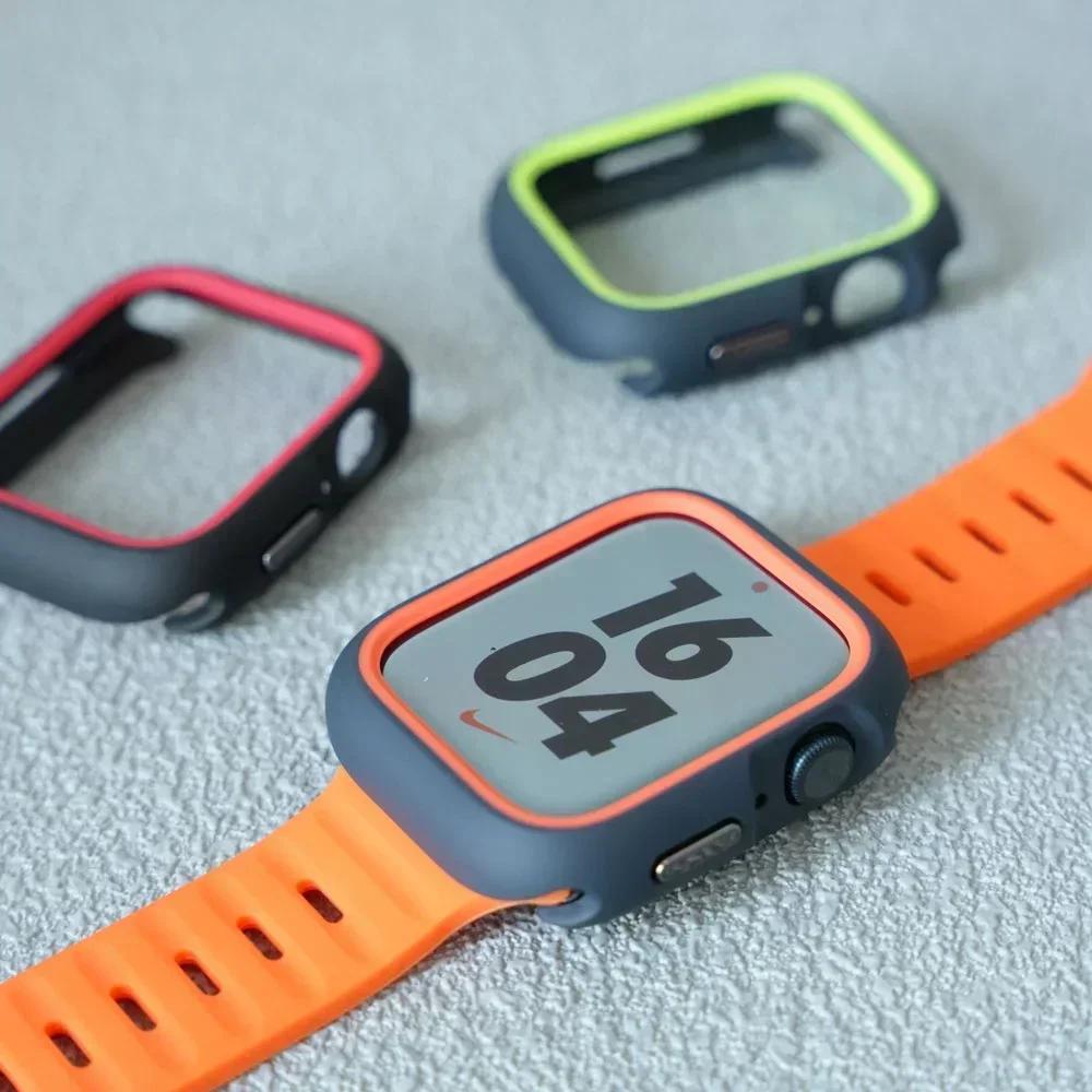 TPU-Hülle+Silikonarmband für Apple Watch Band Ultra 49mm Sportband für iwatch Serie 10 9 8 7 6 5 46mm 45mm 44mm 41mm 40mm 42mm