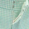 Unused ZARA Gingham Check Pattern Flare Pants M Mint Green Women Used