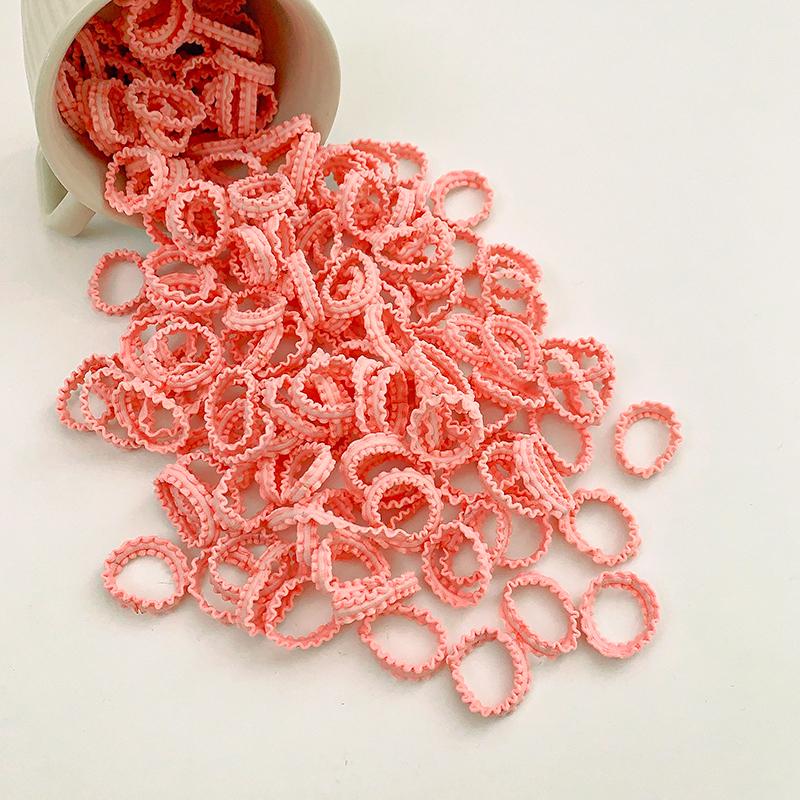 Colorful No-Damage Hair Bands for Kids, Little Girl Hair Ties & Rings, Disposable Elastic Circles