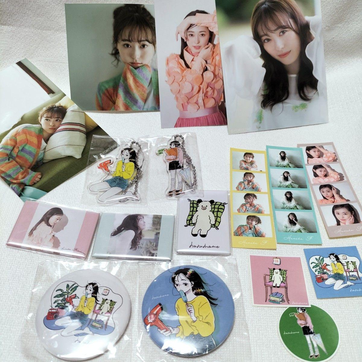 Used Haruka Fukuhara Fan Event 2023 Can Badge Acrylic Key Chain Magnet Bromide Sticker Bulk Sale