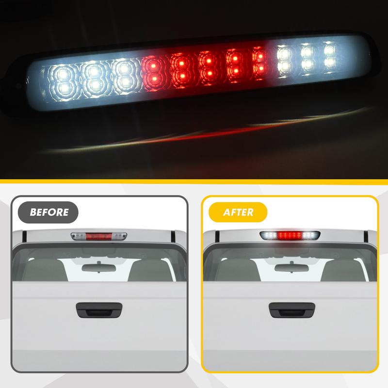 For 04-12 Chevy Colorado GMC Canyon Chromed Red Black Clear housing / Shell / Len LED THIRD 3RD TAIL BRAKE LIGHT LAMP BAR