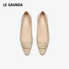 Le Saunda Women's Elegant Square Toe Mid-Heel Pumps