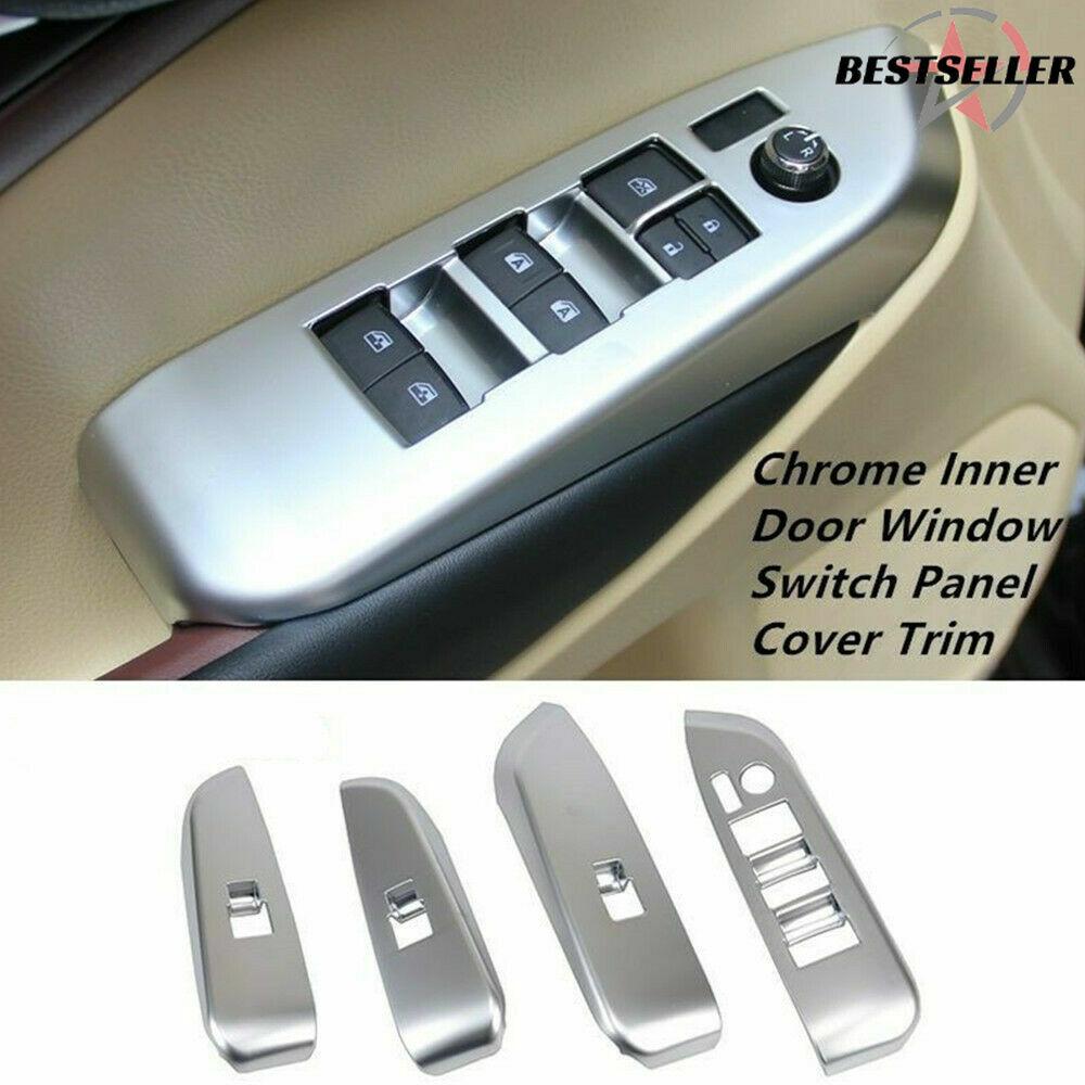 Silver Inner Door Window Switch Panel Cover Trim For Toyota Highlander 2014-17
