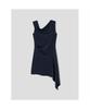 Anggae Unbalanced Mini Dress Navy