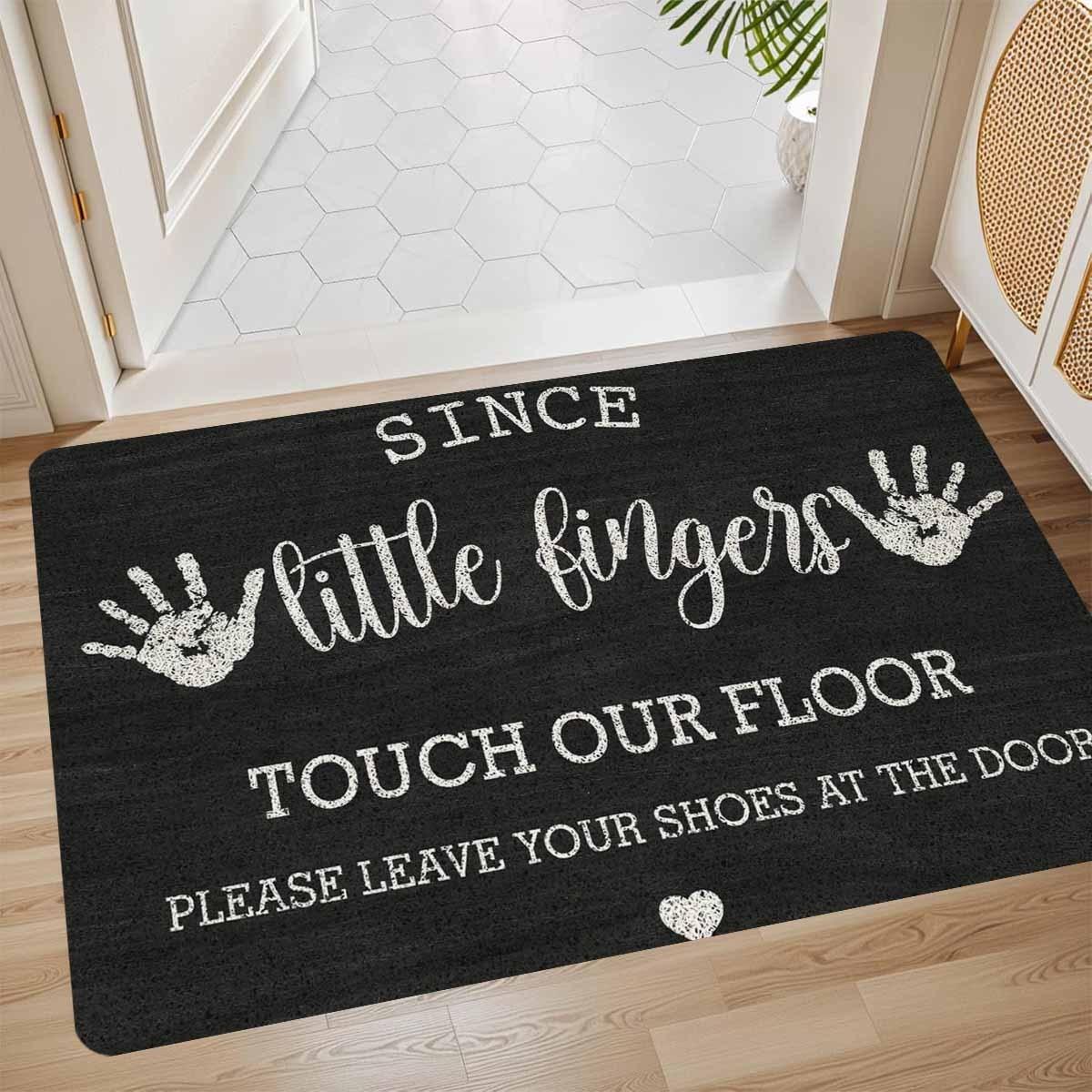 

Welcome Door Mat Doormat Please Remove Your Shoes Doormat Outdoor Doormat Absorbent and Non-Slip Kitchen Rugs Area Home Decor 50X80CM