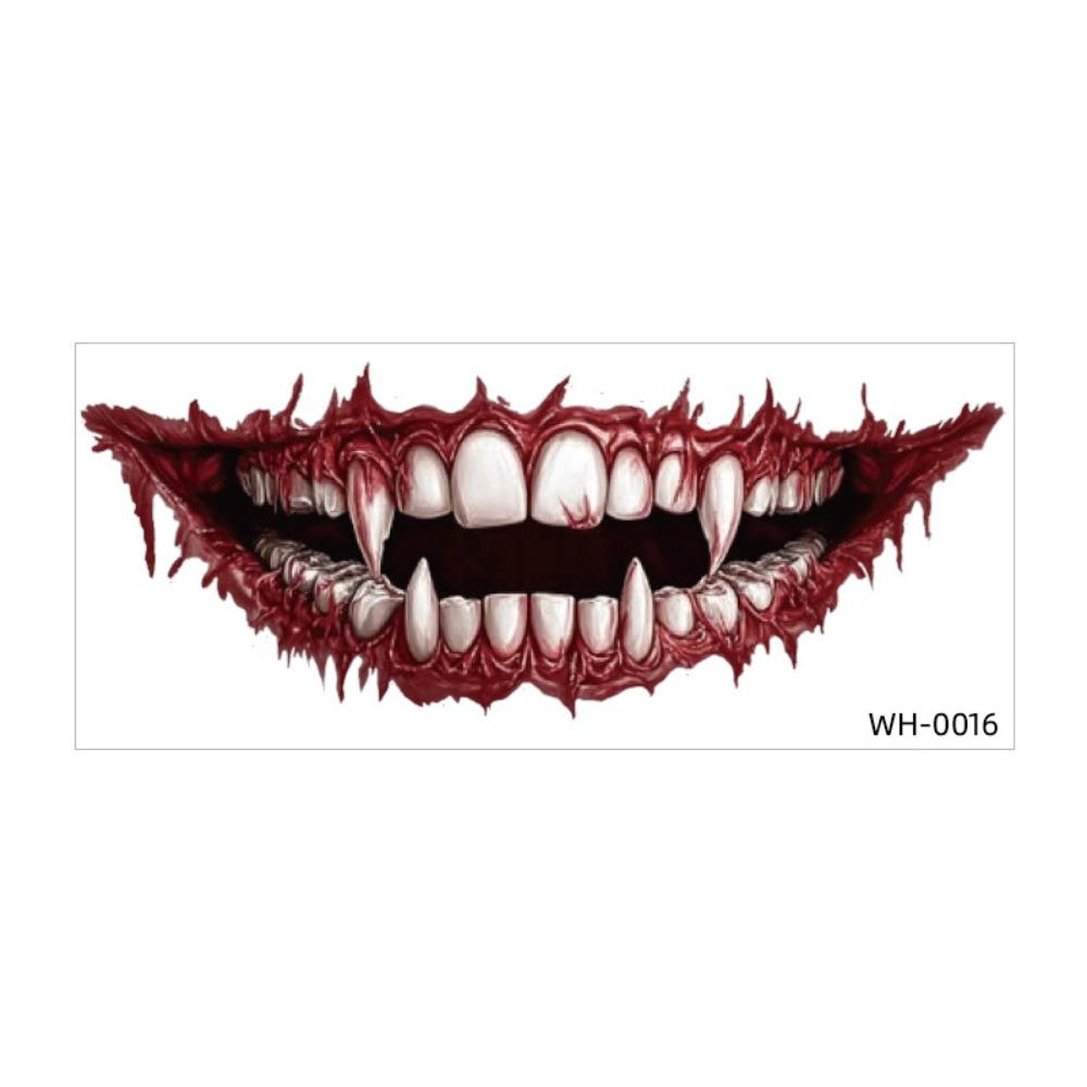 Fake Halloween Tattoo Sticker Scary Bloodiness Temporary Scar Stickers Haunted House