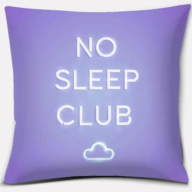 Purple Pattern Pillow Home Office Decoration  Bedroom Sofa Car Cushion Cover