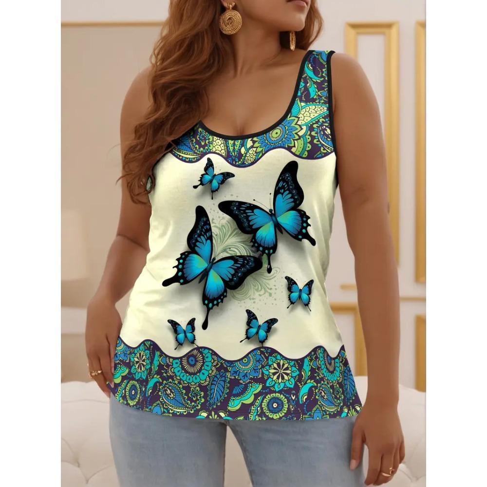 Summer New Casual Versatile Fashion Colorful Animal Patterns Large Size Vest Comfortable Women's Loose Breathable Sleeveless Vest