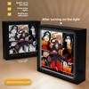 Anime Cartoon Photo Frame Anime Lamp LED Light Box Namikaze Minato Gaara Figure Room Decoration Three Color Lamp Anime Toy Gifts