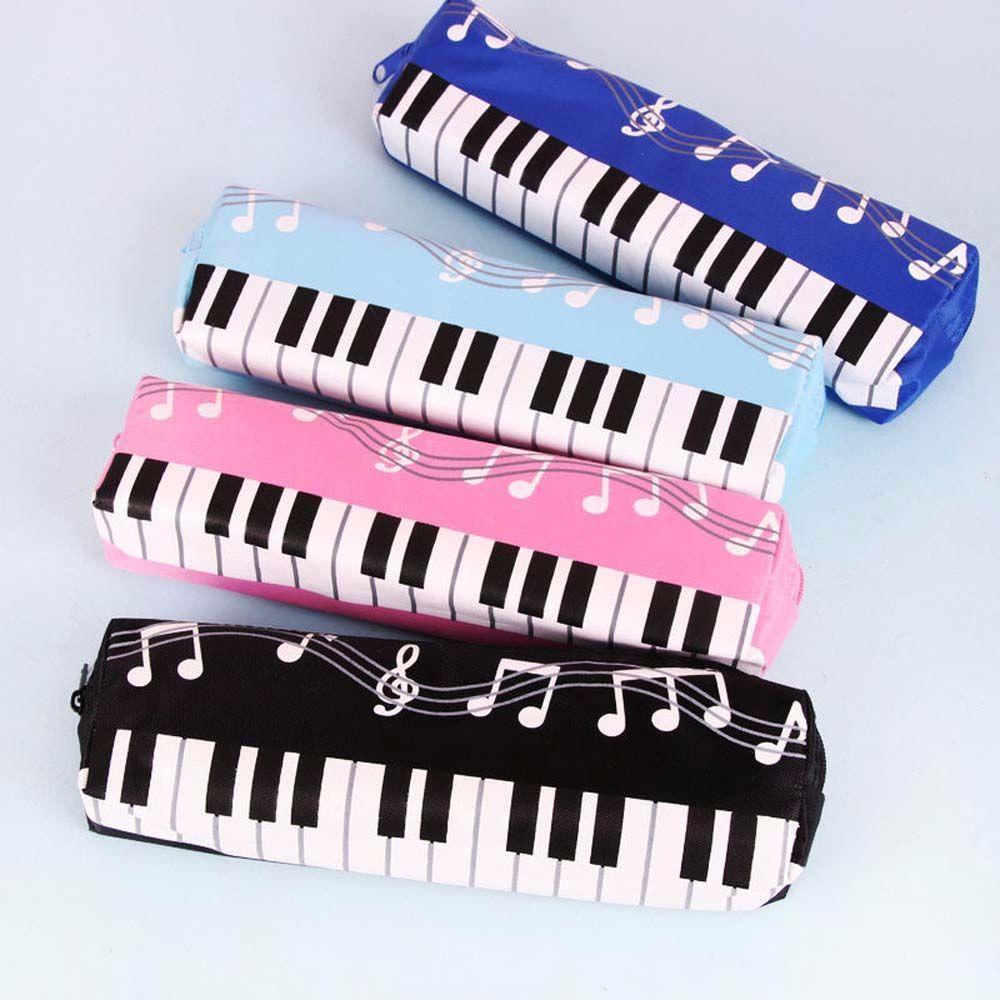 Cloth Musical Pencil Cases Student Pencil Case Piano Note Pencil Bag Musical Note Piano Pouch