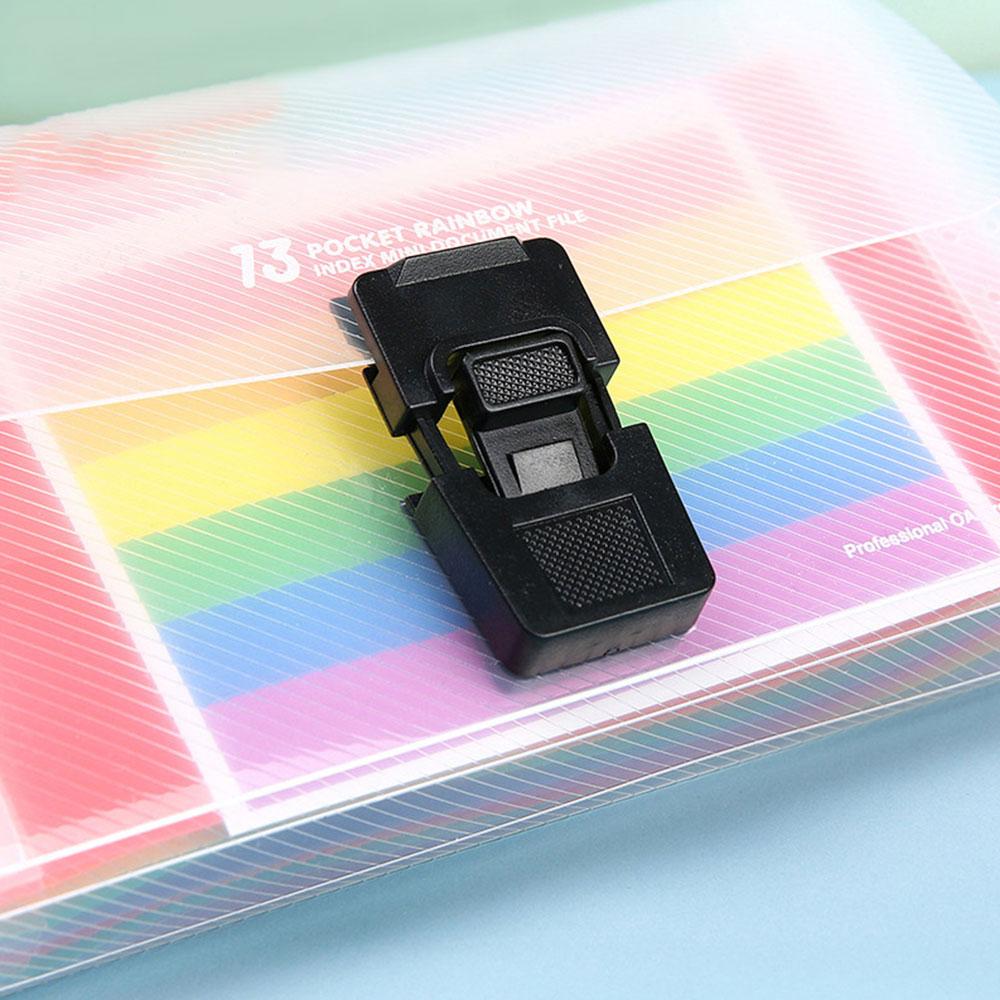 A6 File Folder Storage Bag Exam Paper Bill Document Organizer Rainbow File Expansion Bag Portable Home School Office Binder