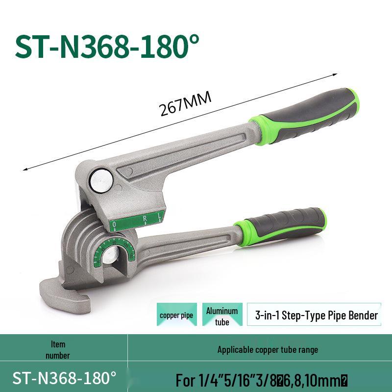

Shengba Manual Copper/Aluminum Tube Bender, 6/8/10mm, Three-in-One Bending Tool for Refrigeration.