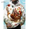 New Santa Claus 3d Graphic Print Hoodies Men Women Fashion Christmas Hoodie Sweatshirt Snowman Tracksuits Men clothing Winter Falls