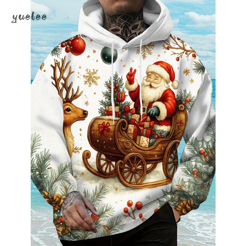 New Santa Claus 3d Graphic Print Hoodies Men Women Fashion Christmas Hoodie Sweatshirt Snowman Tracksuits Men clothing Winter Falls