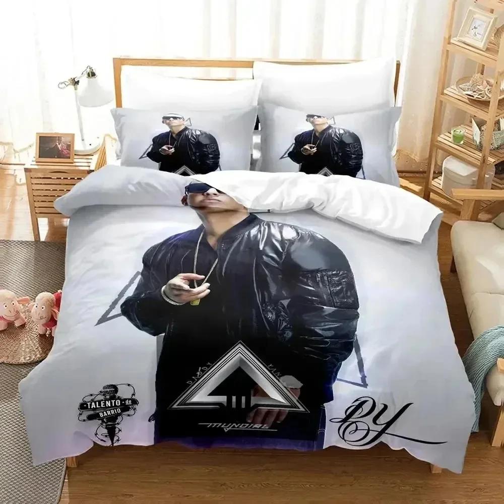 Luxuriöses Neues 3D-Druck Daddy Yankee Bettwäsche-Set Bettbezug Bett-Set Steppdeckenbezug Kissenbezug King Queen Größe Jungen Erwachsene Bettwäsche-Set