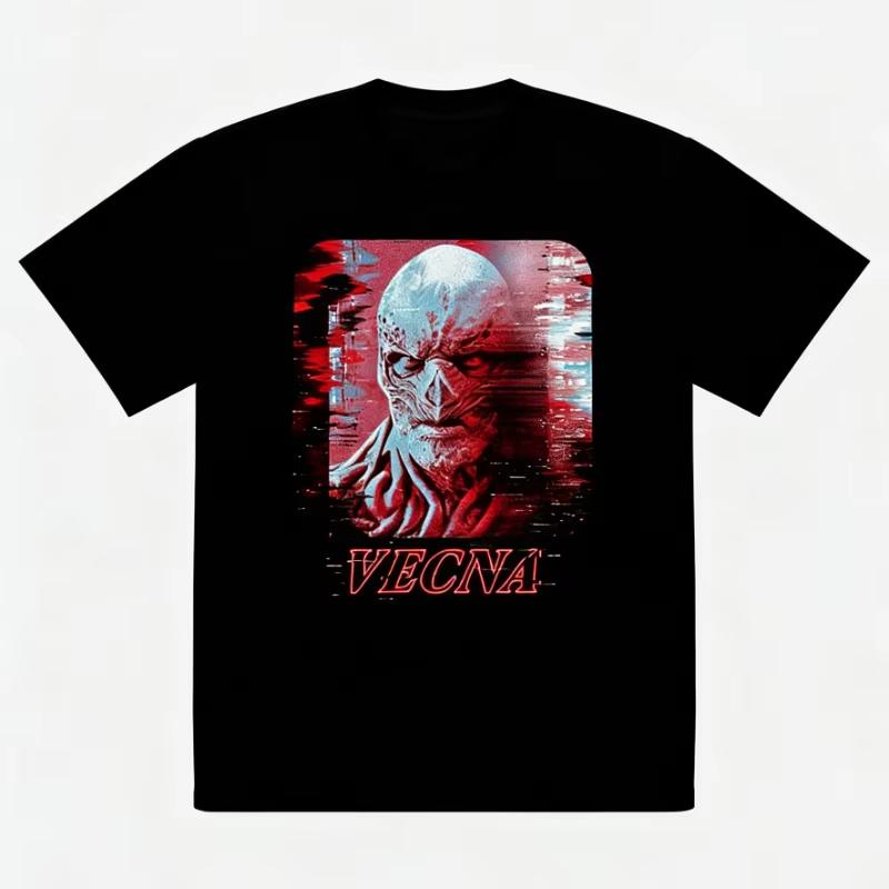 

TV drama Stranger Vecna 001 Henry Creel graphics 100Cotton Tshirt unisex Vintage Fashion Short Sleeve Mens shirt Streetwear S