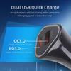Portable 38W Double  USB Car Chargers Plastic Vehicle Chargers Simple Operate for Safe & Efficient Multiple Device Charg