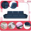 Sofa 3 Seater Sofa Bed with Sofa Bed. Bosso Family Sleeping Furniture Navy Blue Velvet