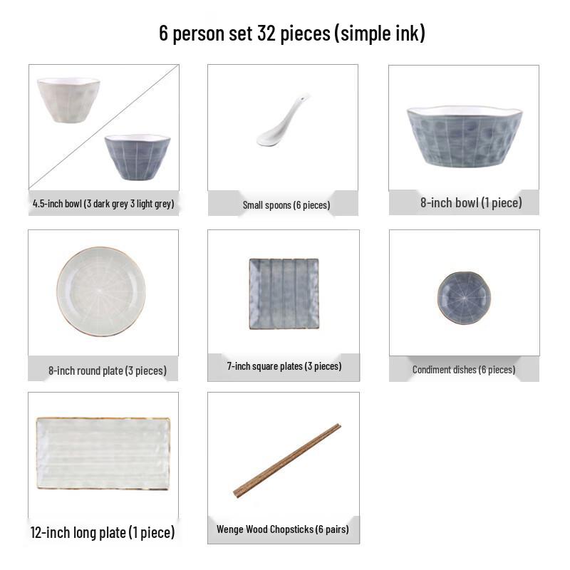 Zhi Shi Nordic Gold-Painted Dinnerware Set