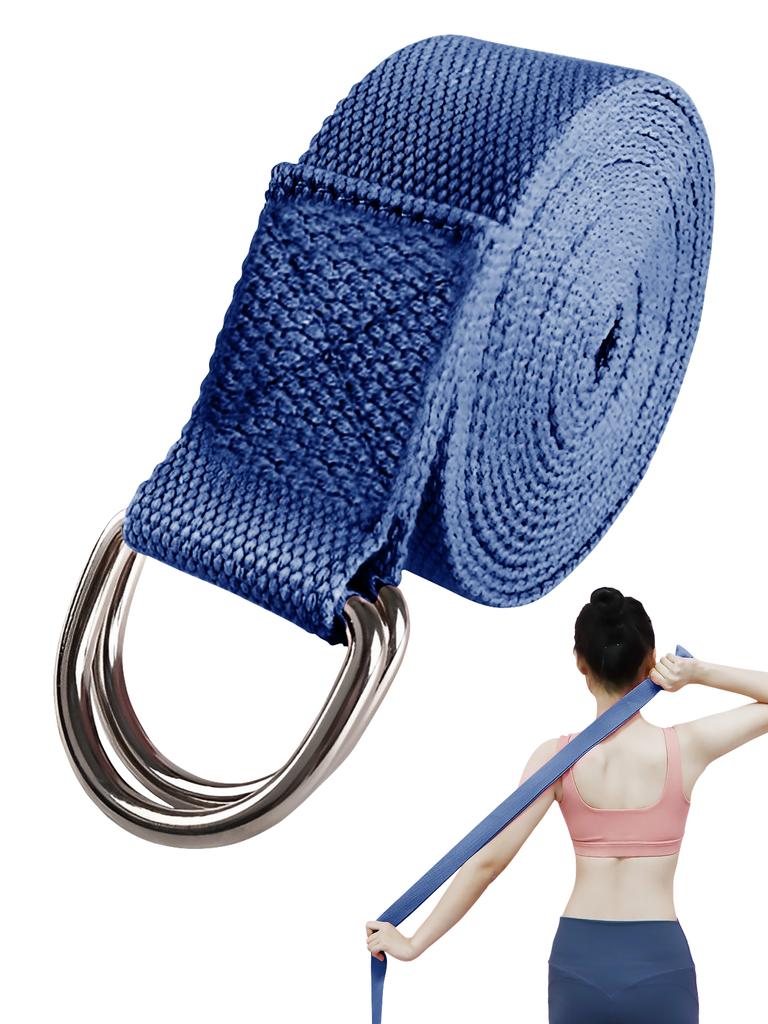 Yoga Strap/Stretching Strap With Extra Secure Adjustable D-Ring Closure Ideal For Daily Stretching Physical Therapy Fitness