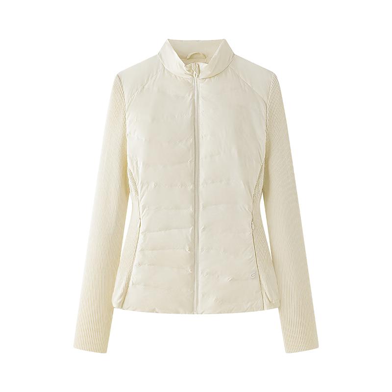 

Aolaiyi Women s Lightweight Goose Down Jacket with Knit Sleeves S (155/80A)