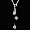 925 Sterling Silver Necklace Pendan Three Rose Flowers For Women Exquisite Student Girlfriend Jewelry Accessories Wedding GiftGood product
