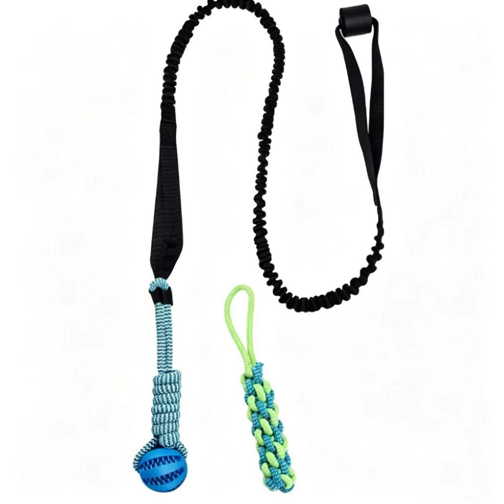 Cross-Border Hot-Selling Pet Toys: Molar Cleaning Chew Rope & Ball, Interactive Tug-of-War Knot for Dogs, Both Outdoor & Indoor Use.