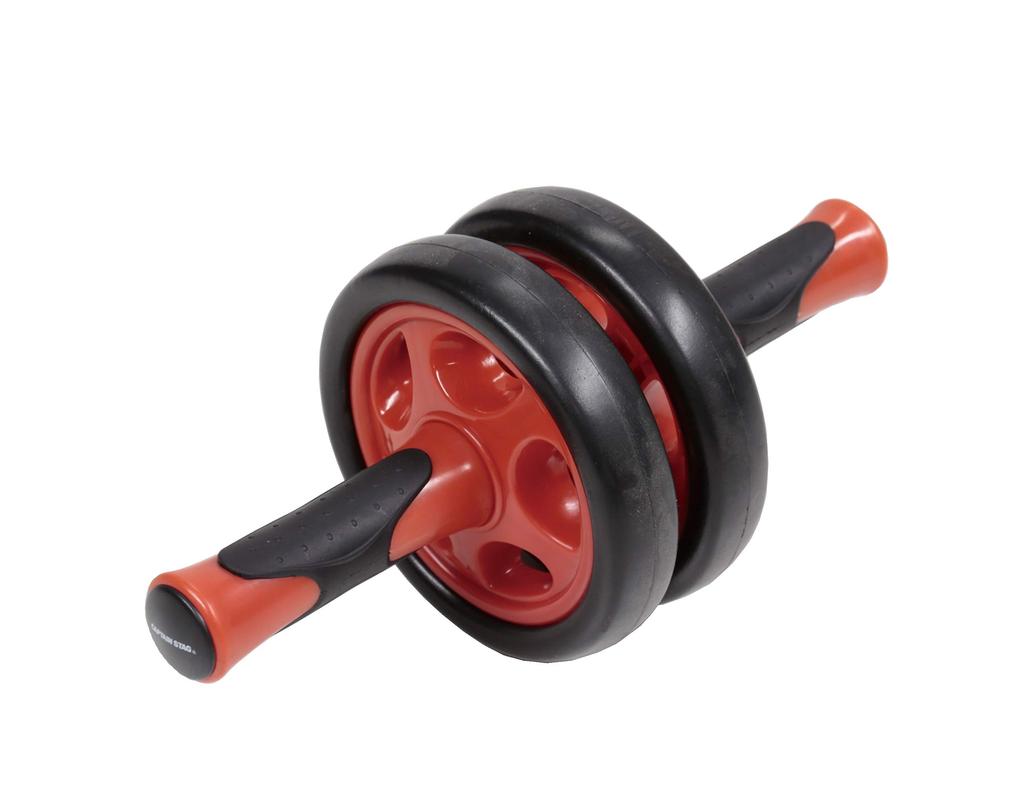 Captain Stag Vit Fit Abdominal Double Roller for Strength and (CAPTAIN STAG) UR-857 Roller, Training, Exercise, Fitness, Black/Red