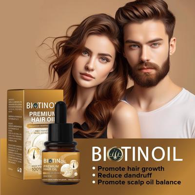 Biotin The Hair Oil Is Suitable for All Hair Types, Nourishes the Scalp, Improves Blood Circulation, and Eliminates Scalp Itching and Dryness 30 ML