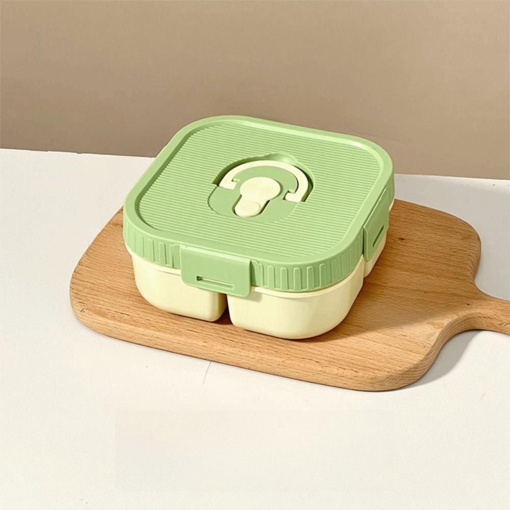 Contenedor Portátil para Ensalada de Frutas Apto para Microondas Bandeja de Comida para Viajes Plato de Almuerzo Dividido Trabajadores de Oficina