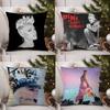 Pink Trustfall P!Nk Singer Pillow Case Home Dorm Chair Back Short Plush Double-Sided Printing Office Nap Time Cushion Cover