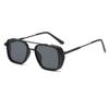 2026 European & American Retro Square Frame Men's Sunglasses - Double Bridge UV Protection