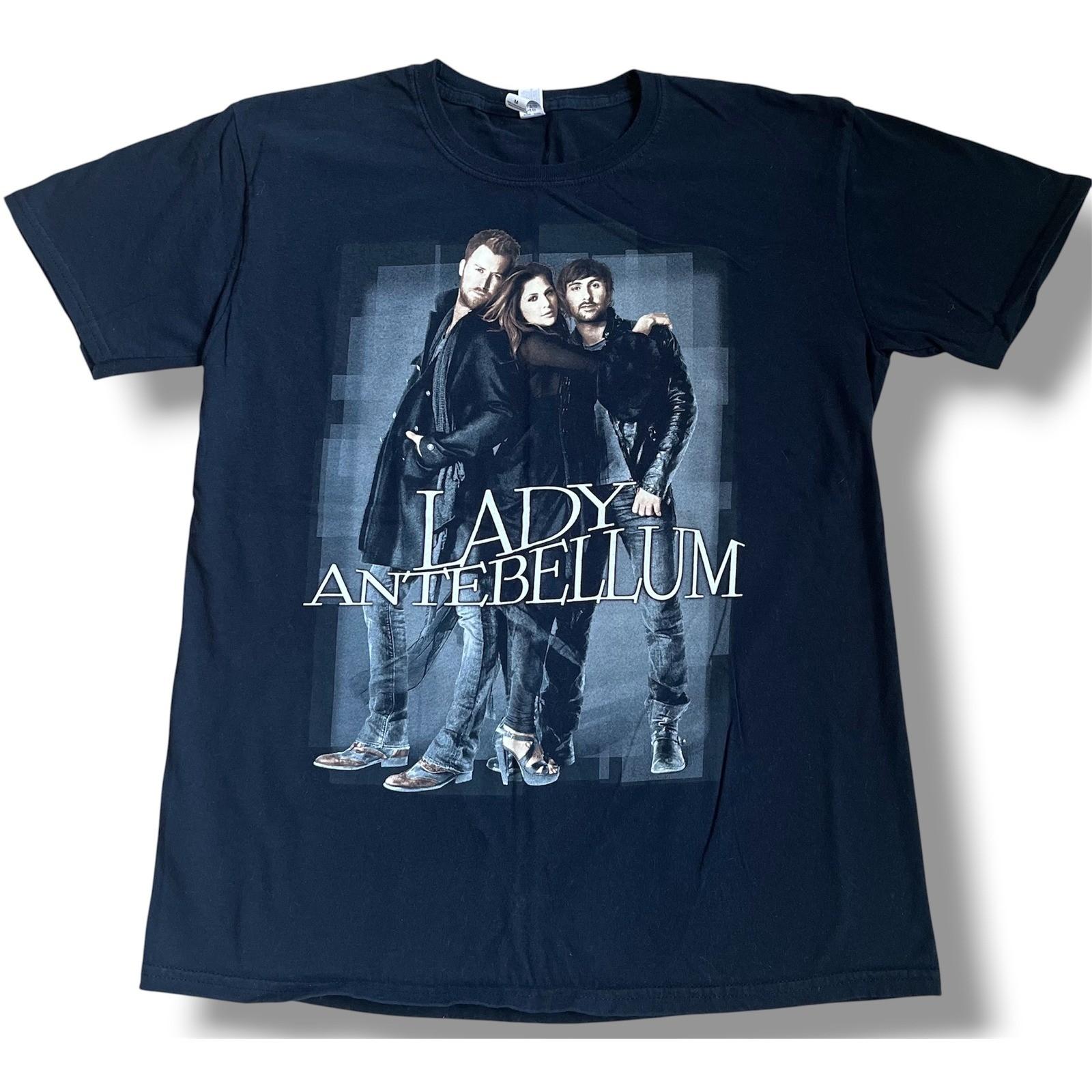 Lady Antebellum Need You Now Tour T- Black Graphic Band Tee Womens Medium Unisex T-Shirt S