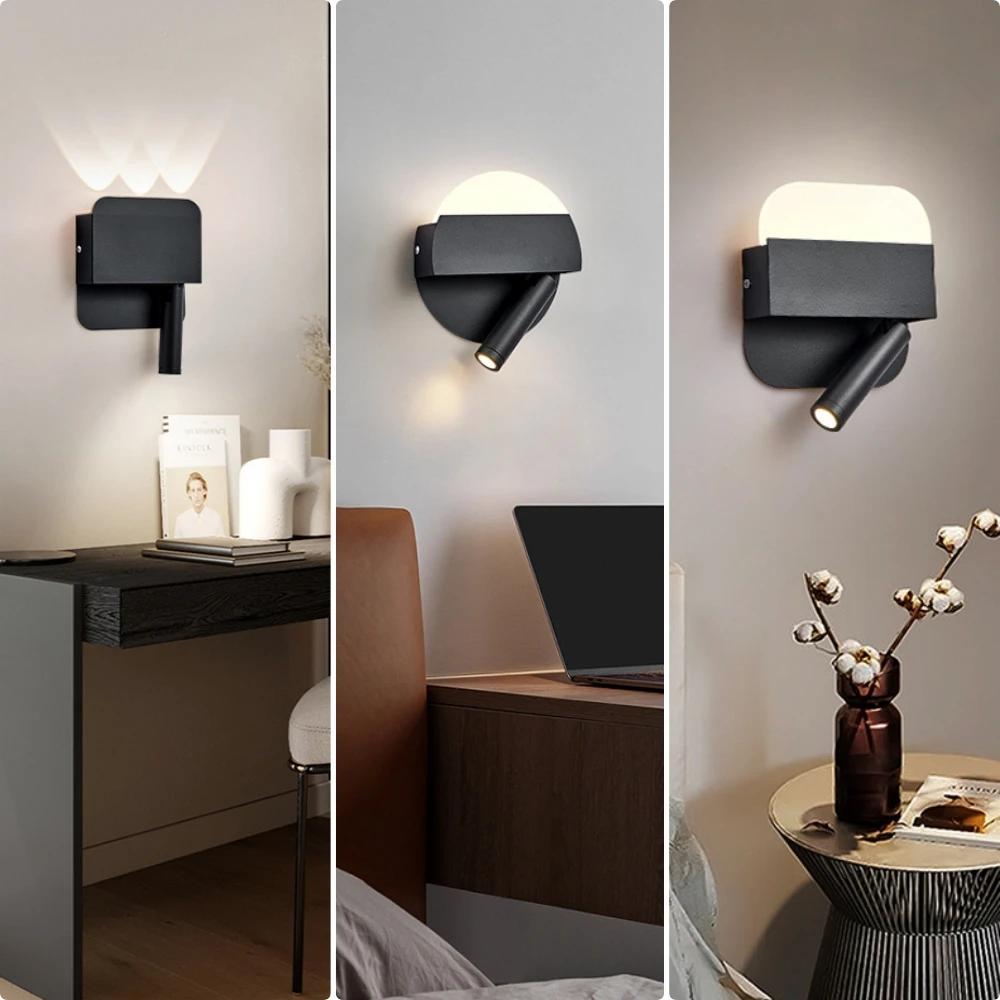 Rotatable Wall Lamp 3W 6W 9W 10W Modern LED Wall Light Home Decoration Angle Adjustable Bedroom Bedside Sconce Lamp for Home