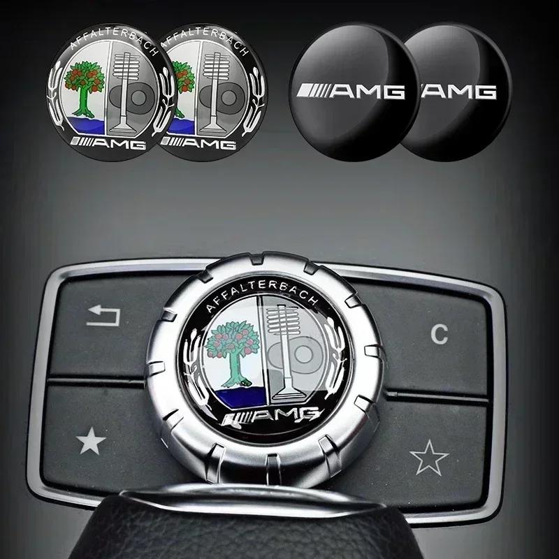29mm Auto Mittelkonsole Multimedia Knopf Abdeckung Zierknopf Aufkleber für Mercedes Benz AMG GLC C CLA GLA W205 W211 W213 W212 W204