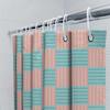 Blue Pink Striped Shower Curtain Bathroom Decor 3D Printed Waterproof Polyester Fabric Shower Curtains With Hook Rings For Home