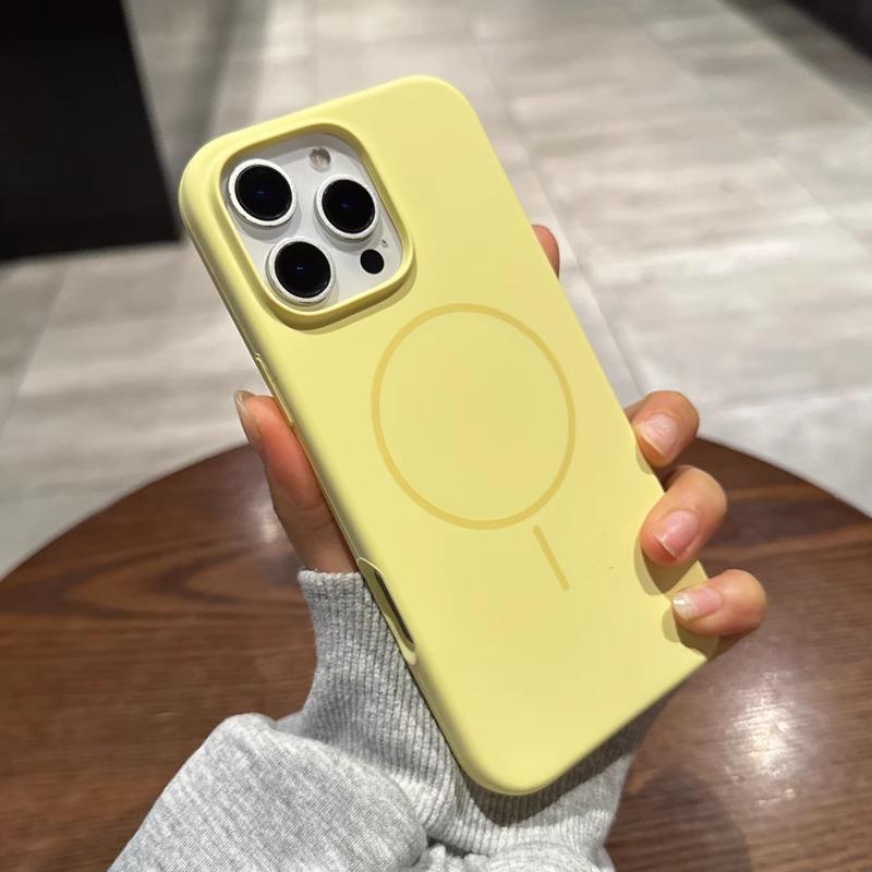 Liquid Silicone Magnetic Suction Suitable for IPhone16PROMAX Mobile Phone Case Apple 15 Strong Magnetic Thin Ring 14 Soft Protective Cover